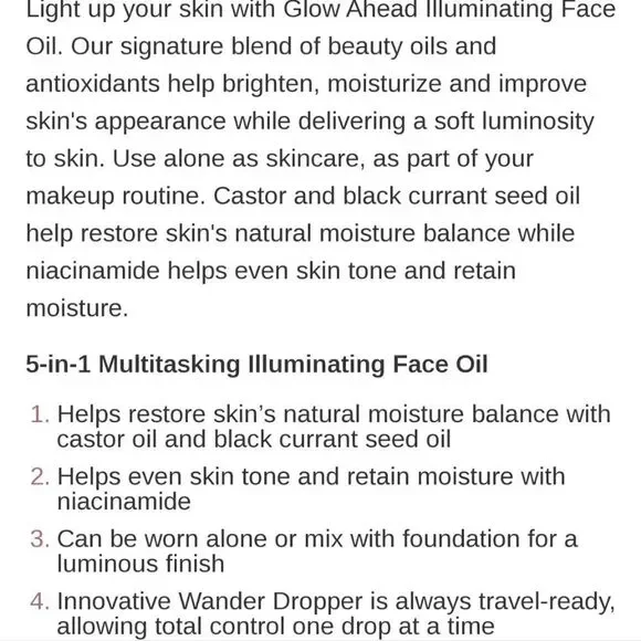 Wander Beauty Glow Ahead Illuminating Face Oil - Picture 5 of 7